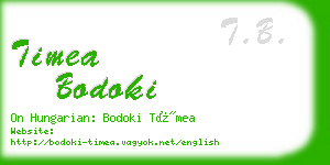 timea bodoki business card